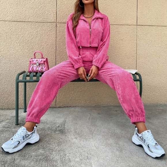 BARBIE GIRL Corduroy Coat & Pants - PINK - Picture 3 of 10